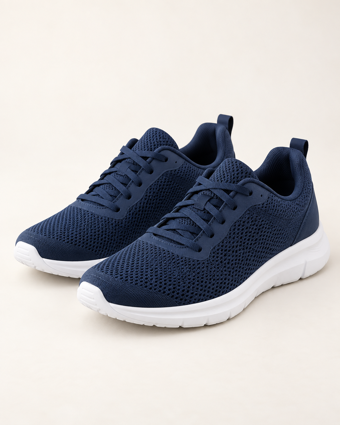 Blue Leather Sneakers